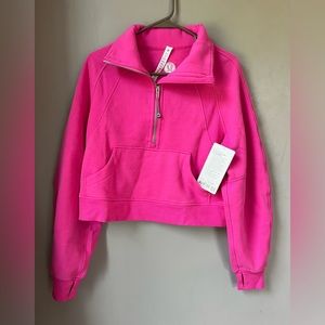 Lululemon scuba oversized funnel neck sonic pink color size XS/S